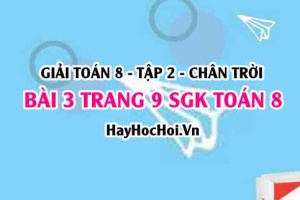Bài 3 trang 9 Toán 8 Tập 2 Chân trời sáng tạo